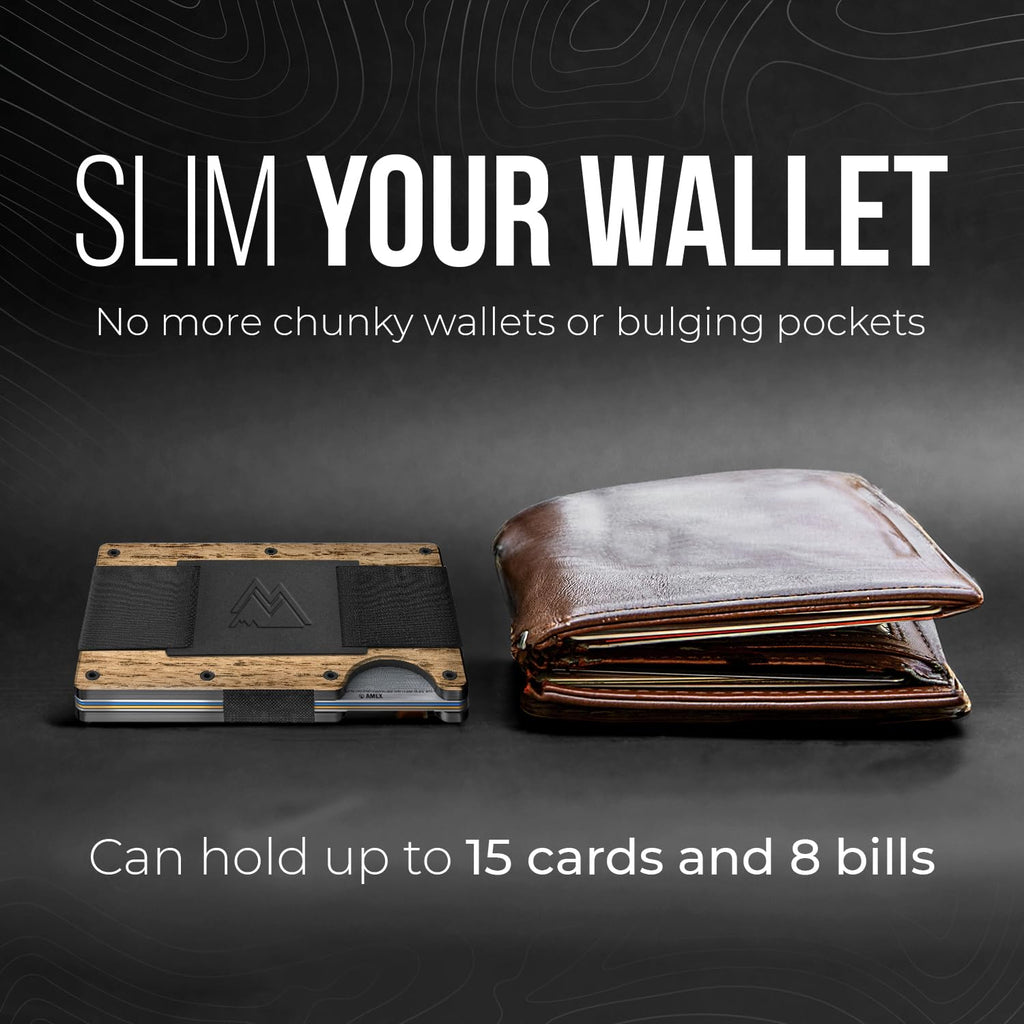 Craques RFID Blocking Minimalist Wallet with Wood Pattern craques