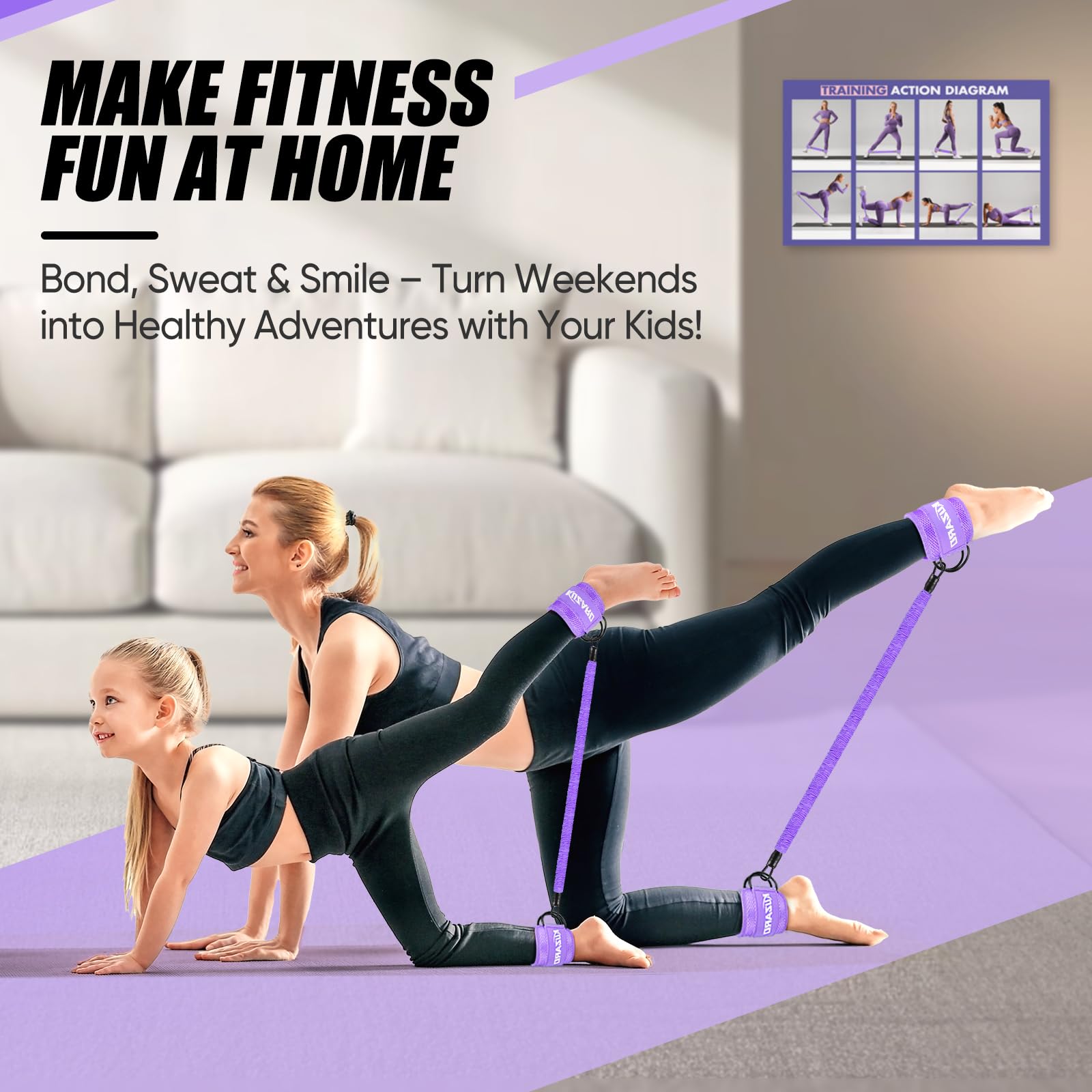 Craques Resistance Bands with Ankle Straps for Leg Workouts craques