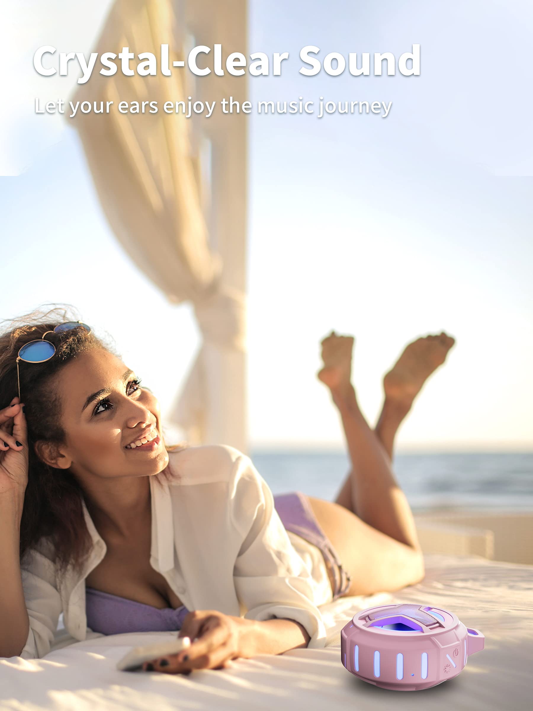 Craques Waterproof Bluetooth Shower Speaker with LED Lights craques