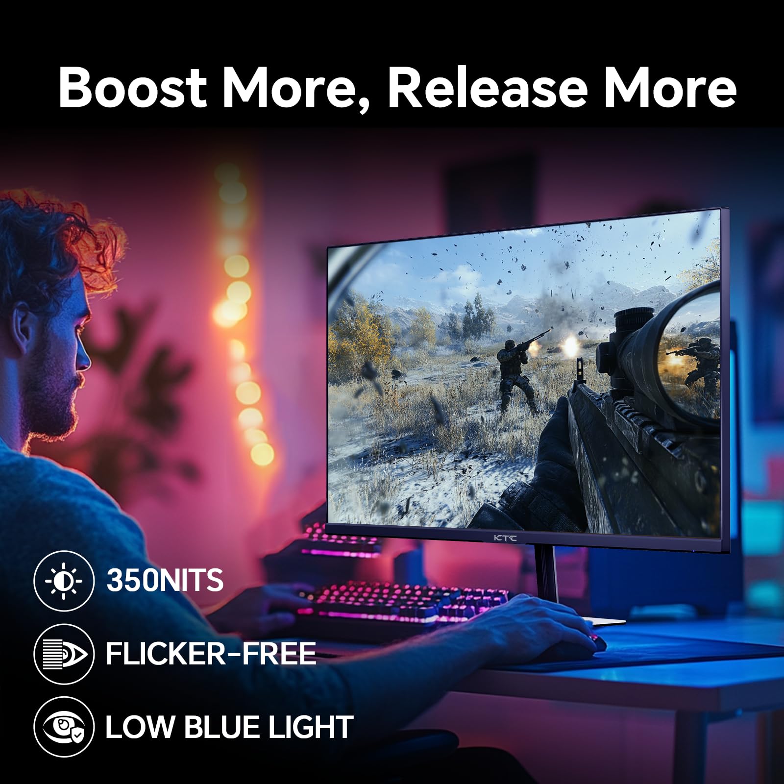 KTC 24 inch 190Hz/180Hz Gaming Monitor - craques