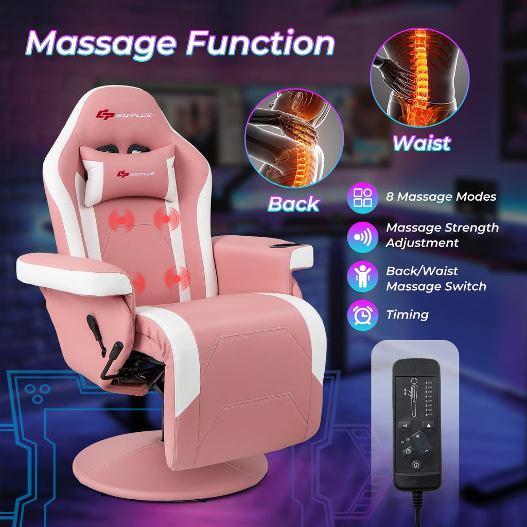 POWERSTONE Gaming Recliner, Adjustable Massage Gaming Chair - craques