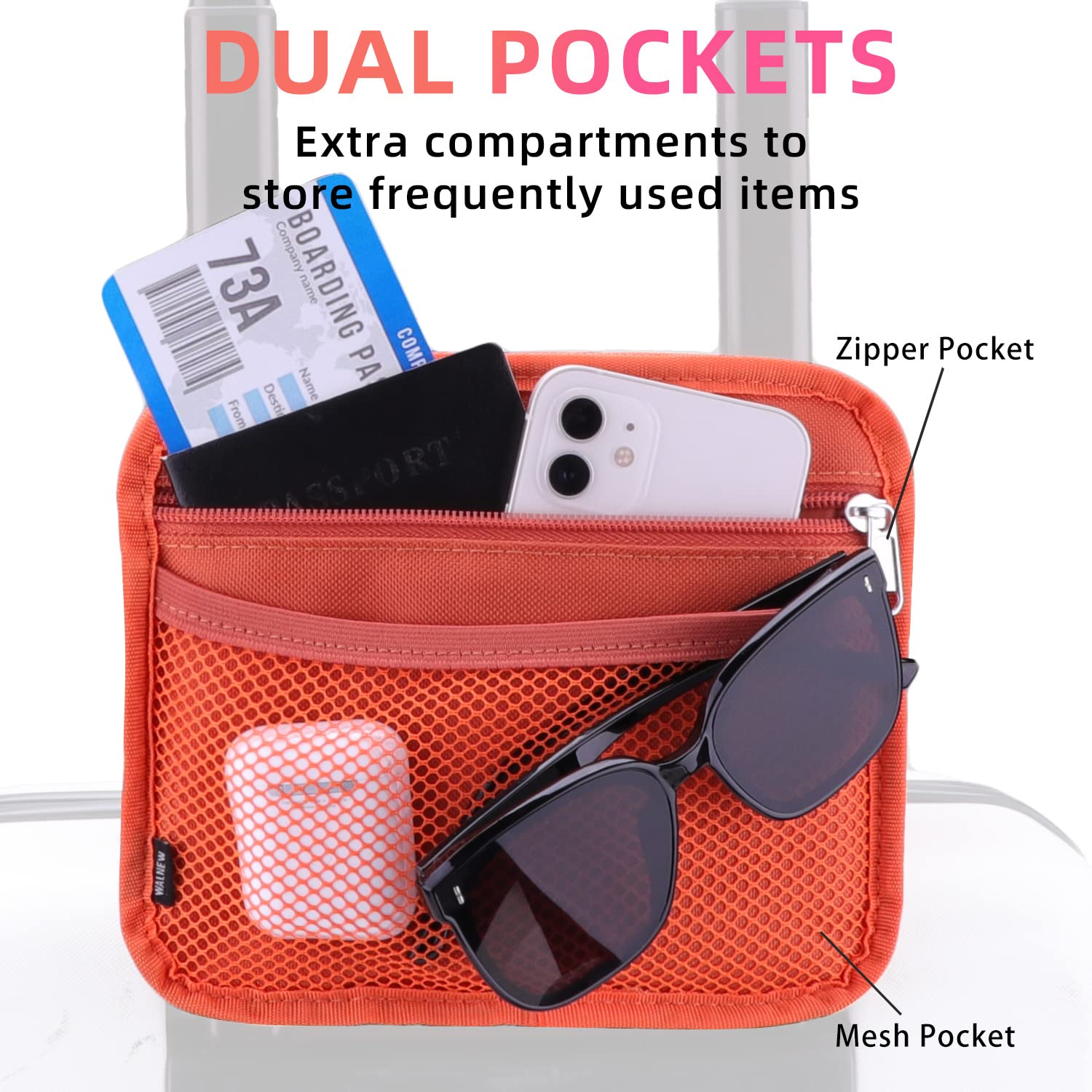 Craques Travel Cup Holder for Luggage with Storage Pouch craques