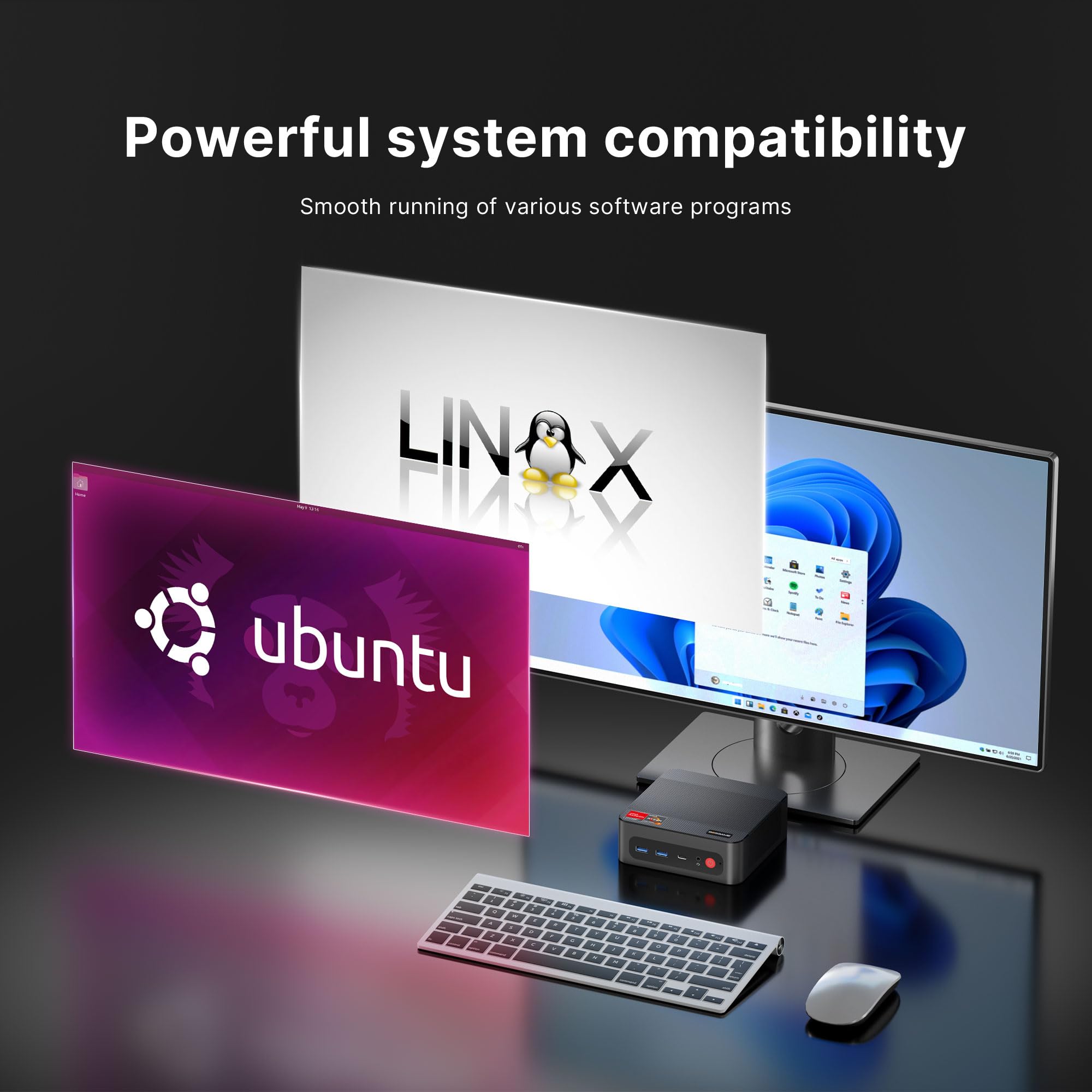 craques Ryzen 7 Gaming Mini PC Compact High-Performance