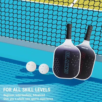 Graphite Pickleball Paddles 4 Pack - Premium Rackets Fiber Face