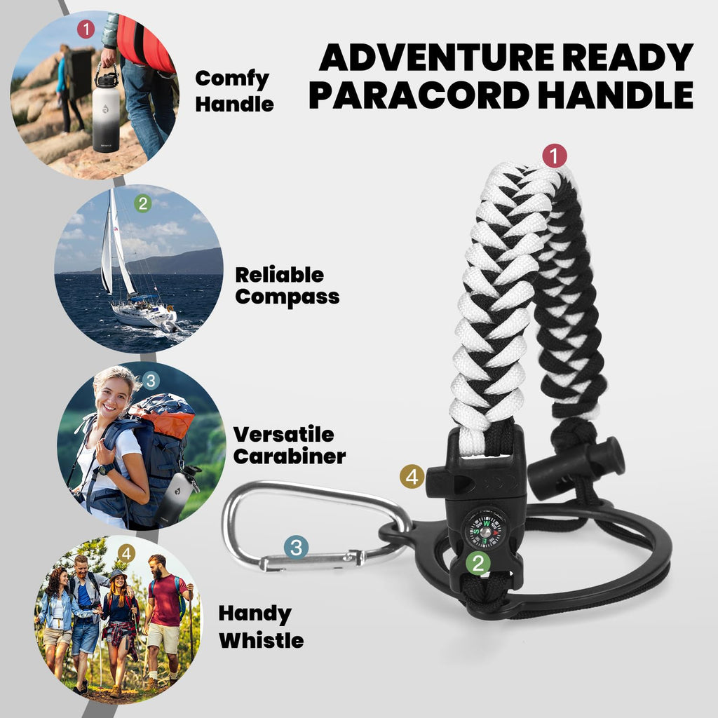 RAYMYLO One Gallon Water Bottle Insulated Triple Walled Vacuum Stainless Steel (Cold for 48 Hrs) Leak Proof & BPA-Free