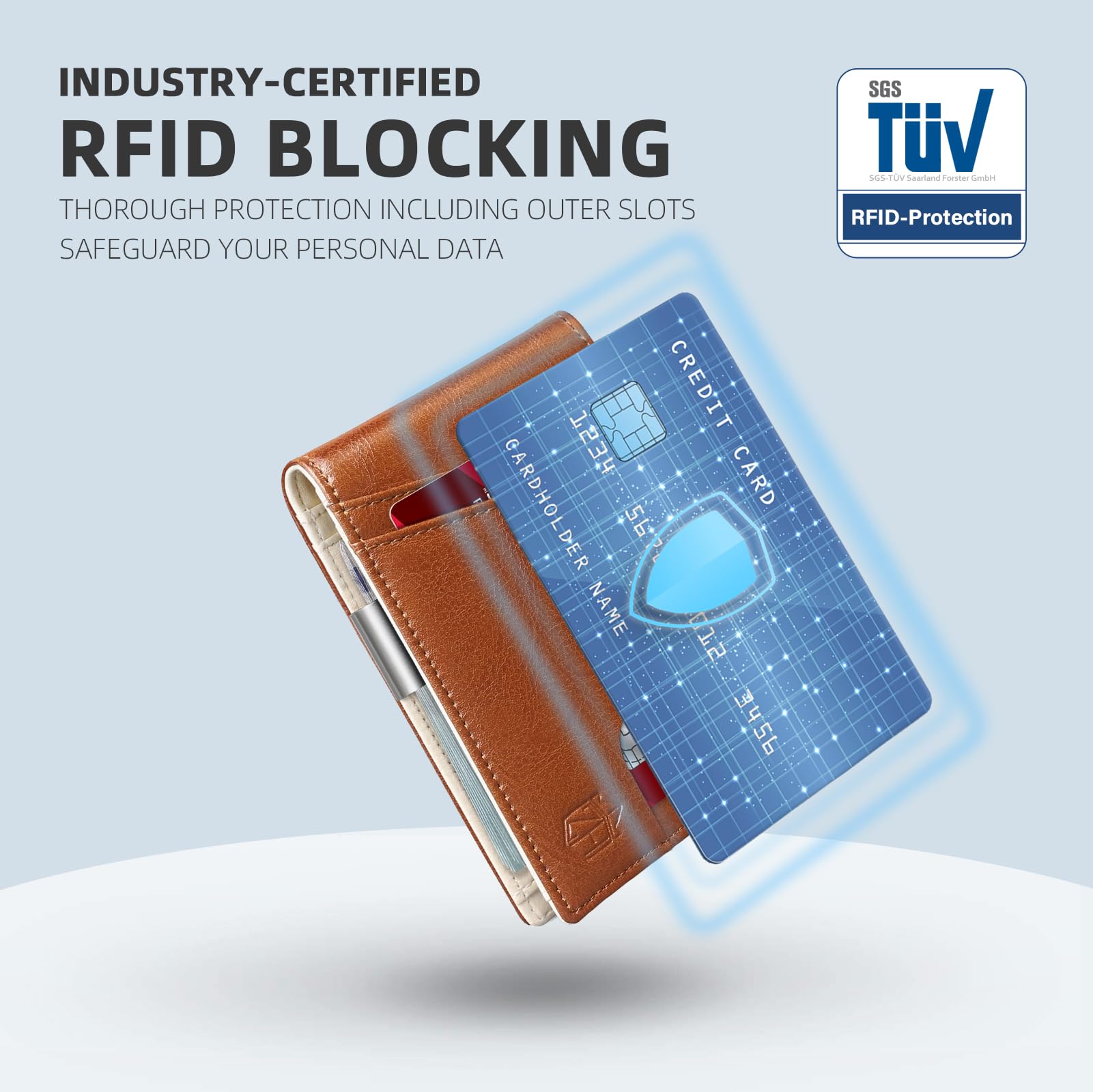 Craques Slim RFID Wallet for Men - Brown Leather craques