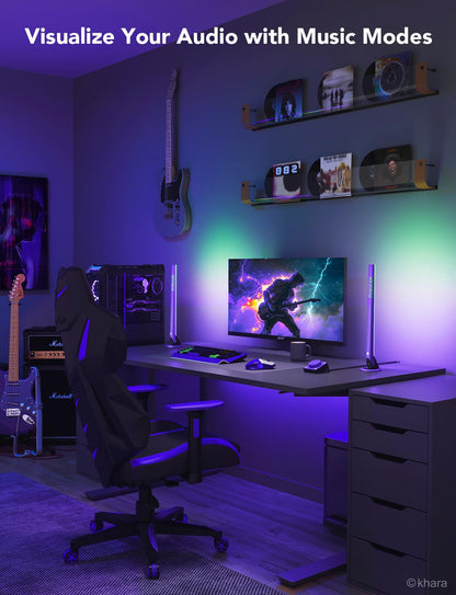 Govee RGBIC Gaming Light Bars H6047 with Smart Controller, Wi-Fi Smart LED Gaming Lights