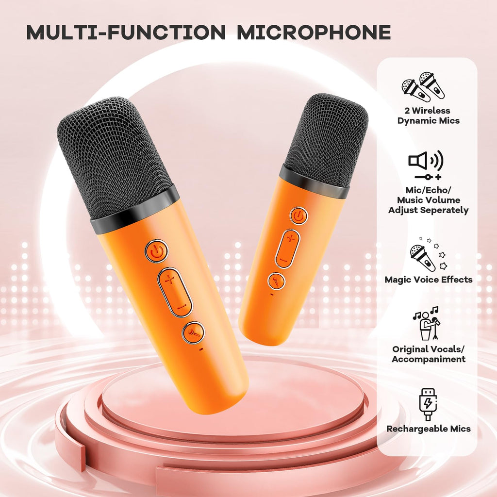Mini Karaoke Machine for Kids Adults, Portable Bluetooth Speaker - craques