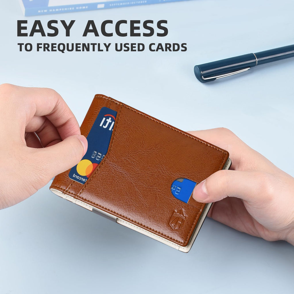 Craques Slim RFID Wallet for Men - Brown Leather craques