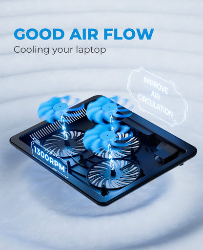 havit Laptop Cooling Pad, HV-F2056 15.6-17'' Slim Portable USB Powered