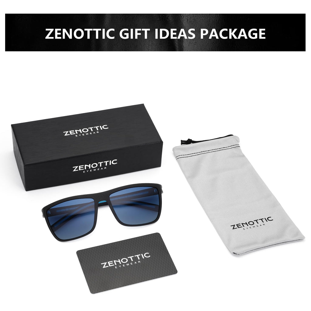 ZENOTTIC Polarized Sunglasses for Men Lightweight TR90 Frame UV400 Protection Square Sun Glasses craques