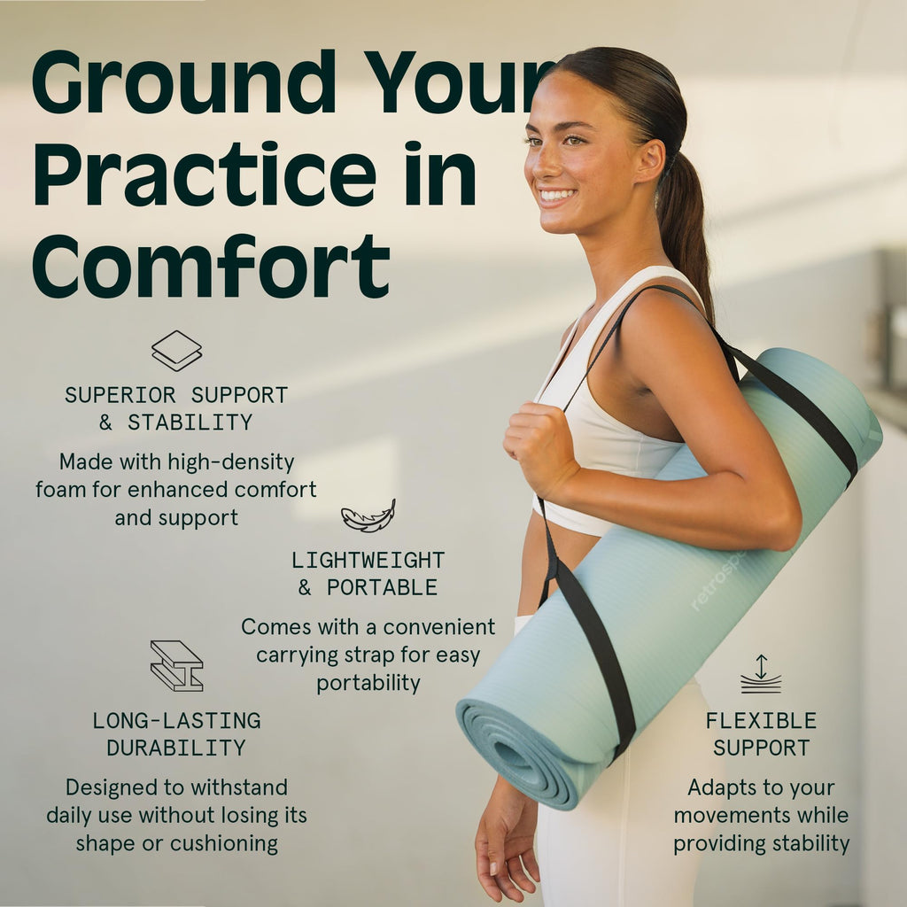 Retrospec Solana Yoga Mat 1/2" Thick - craques