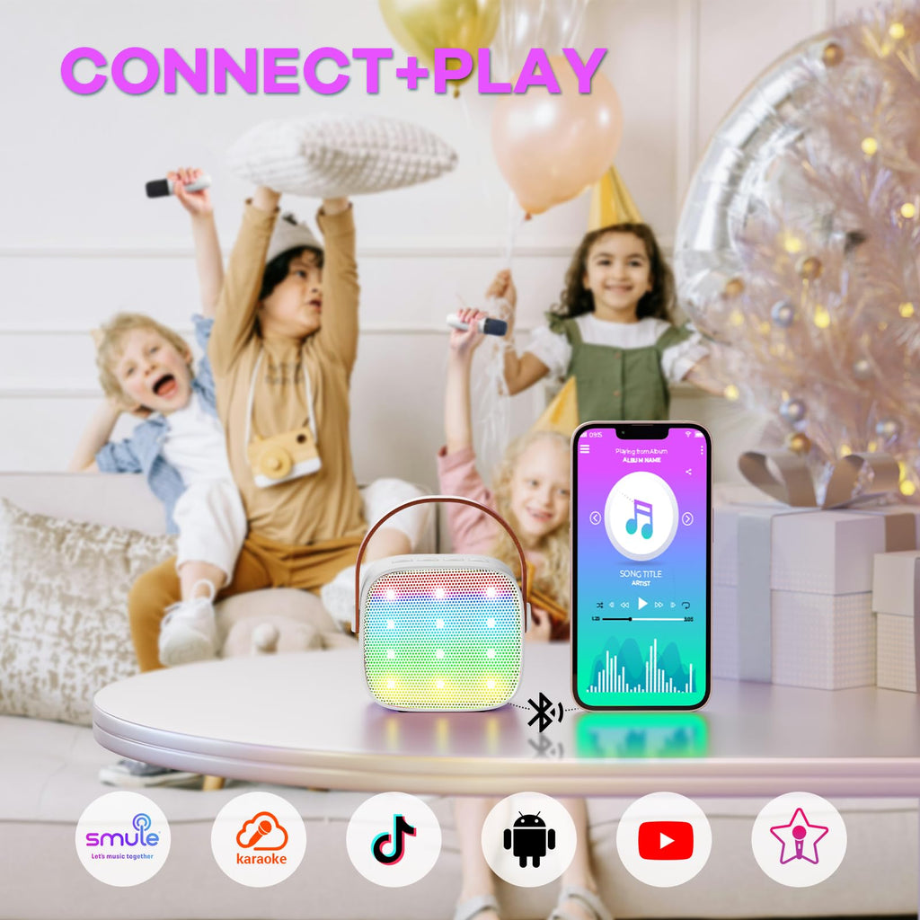 Mini Karaoke Machine for Kids Adults, Portable Bluetooth Speaker - craques