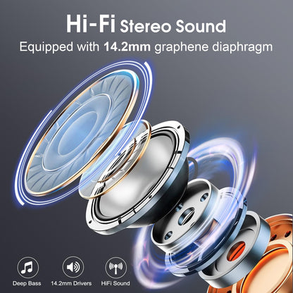 Wireless Earbuds 75hrs Bluetooth 5.4 Headphone Sport