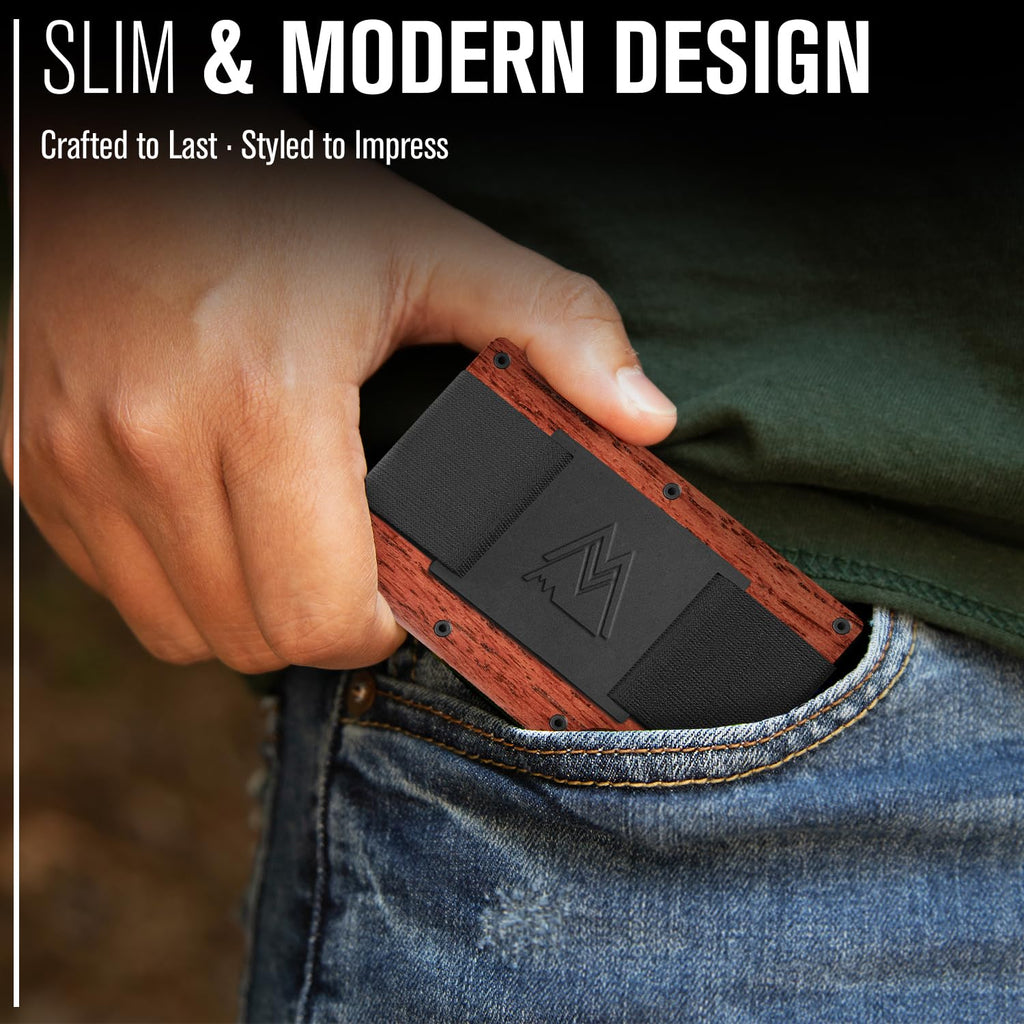 Craques RFID Blocking Minimalist Wallet with Wood Pattern craques