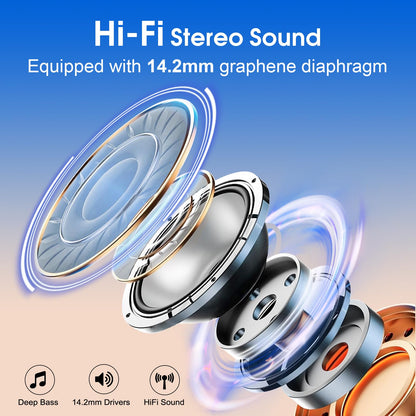 Wireless Earbuds 75hrs Bluetooth 5.4 Headphone Sport