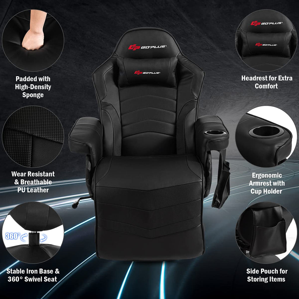 POWERSTONE Gaming Recliner, Adjustable Massage Gaming Chair - craques