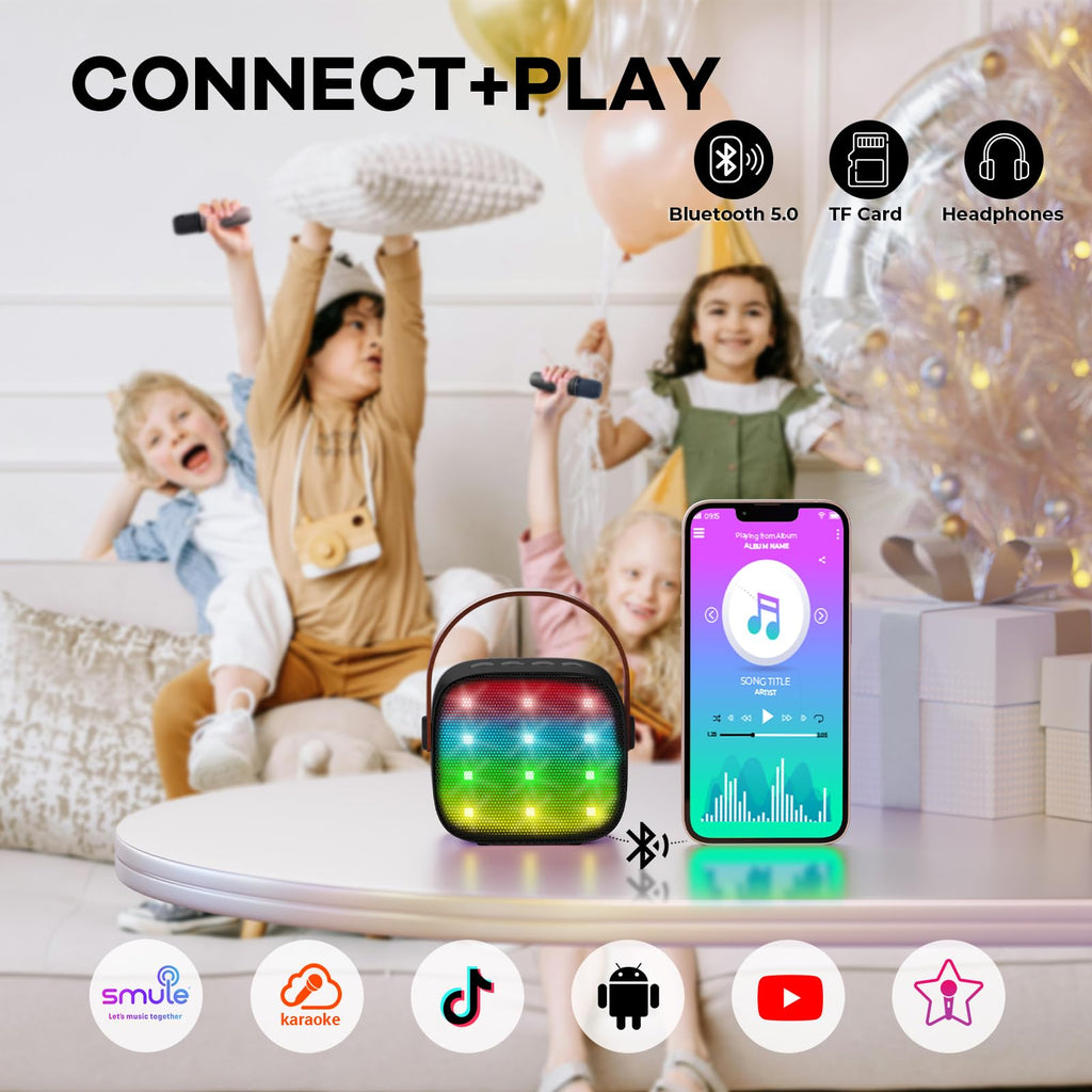 Mini Karaoke Machine for Kids Adults, Portable Bluetooth Speaker - craques