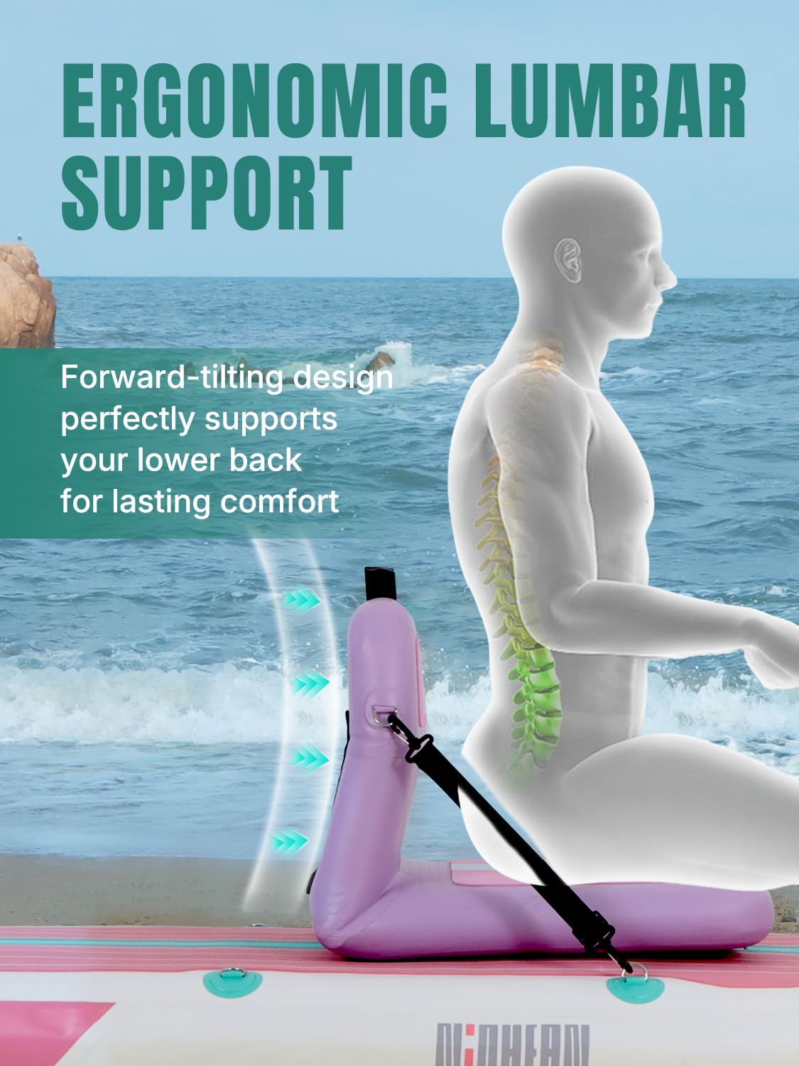 Niphean Inflatable Stand Up Paddle Board with SUP Accessories, Anti-Slip EVA Deck, 10'6'' Paddleboards Inflatable Paddle Boards for Adults & Youth of All Skill Levels - craques