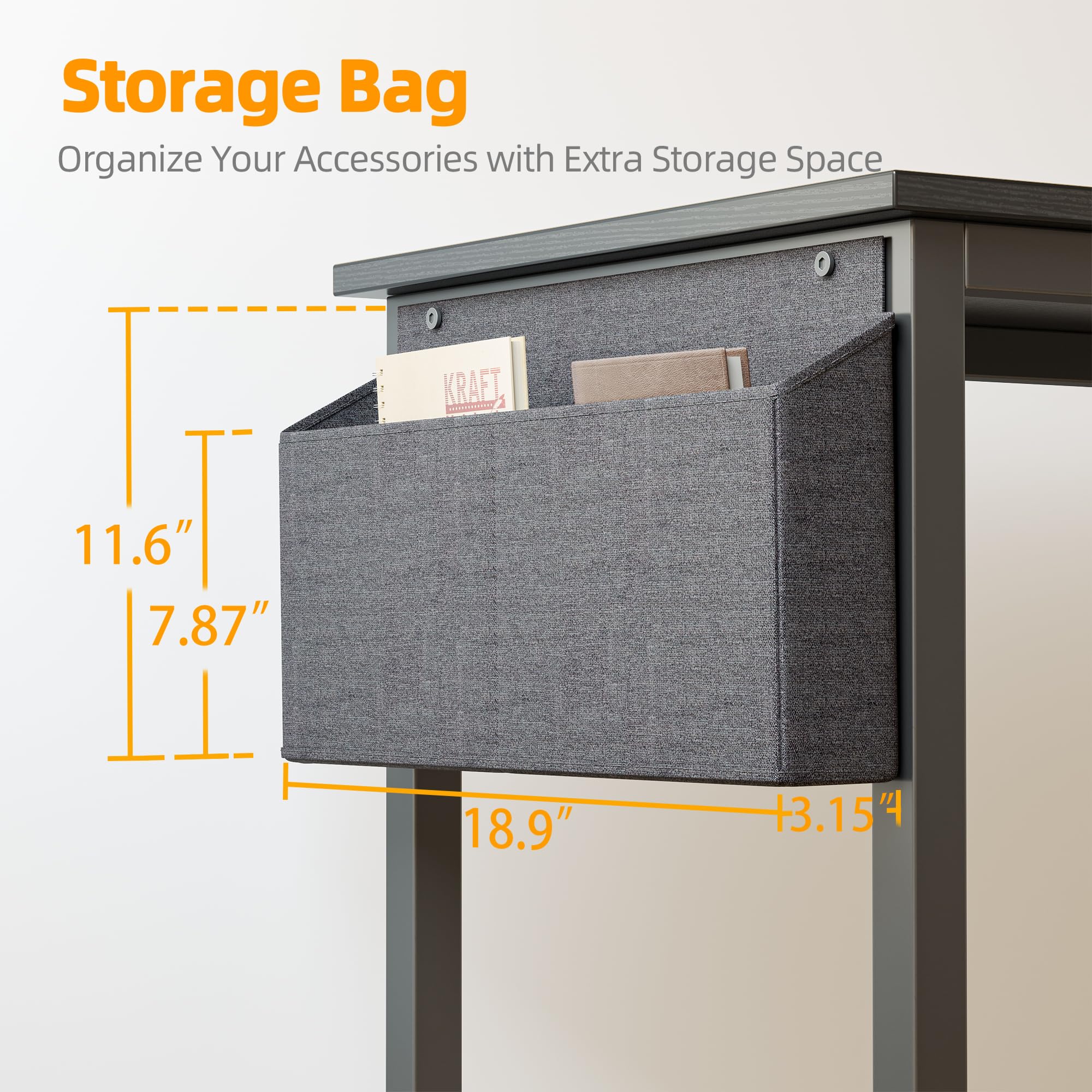 BEXEVUE Computer Desk with Power Outlets - craques