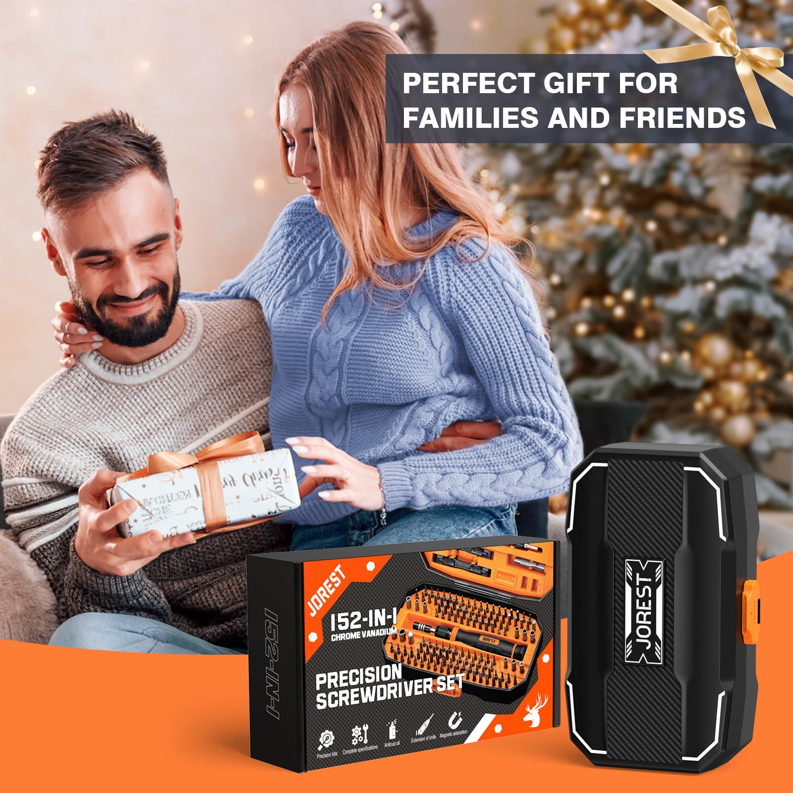 JOREST 38Pcs Small Precision Screwdriver Set, Tool Gifts for Men - craques