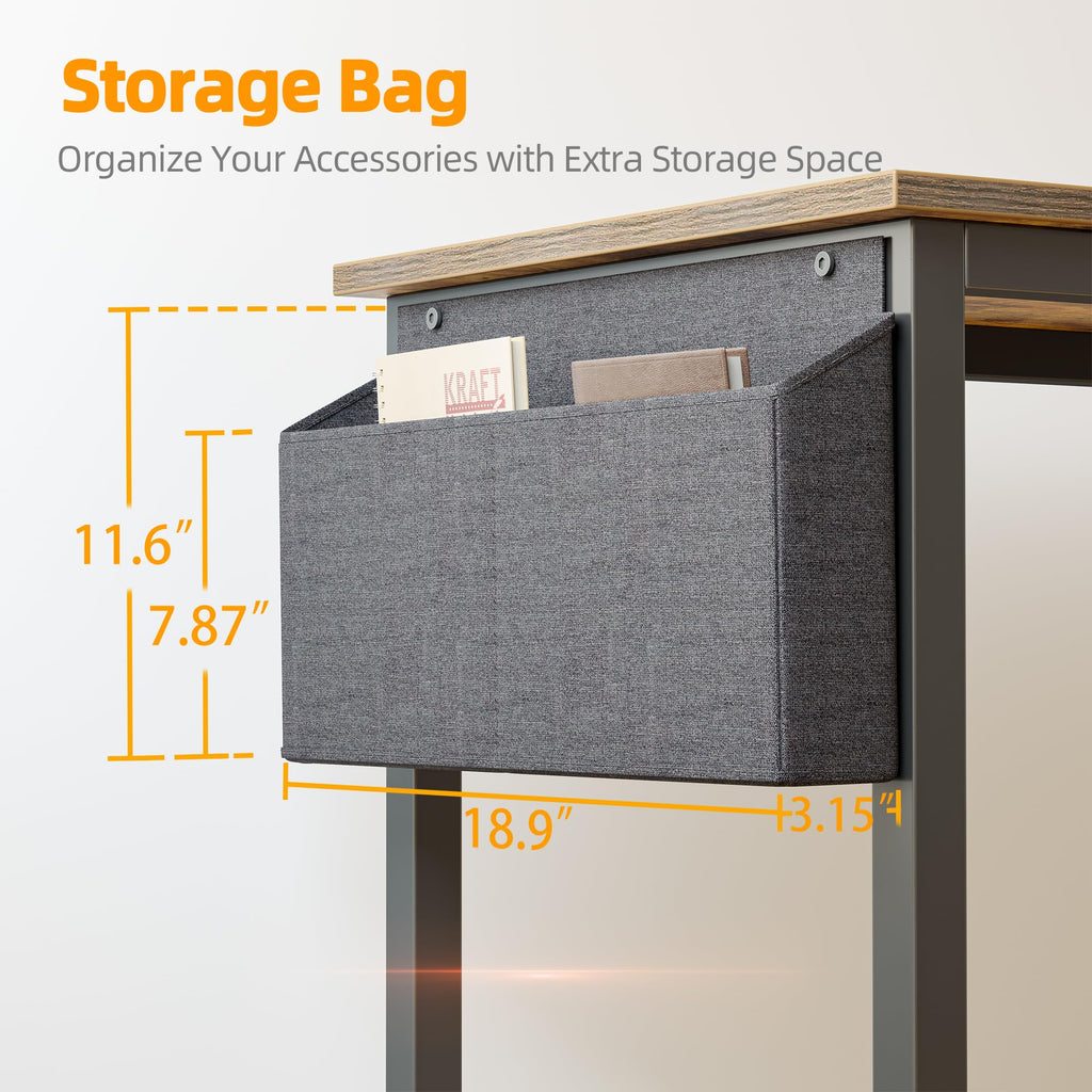 BEXEVUE Computer Desk with Power Outlets - craques