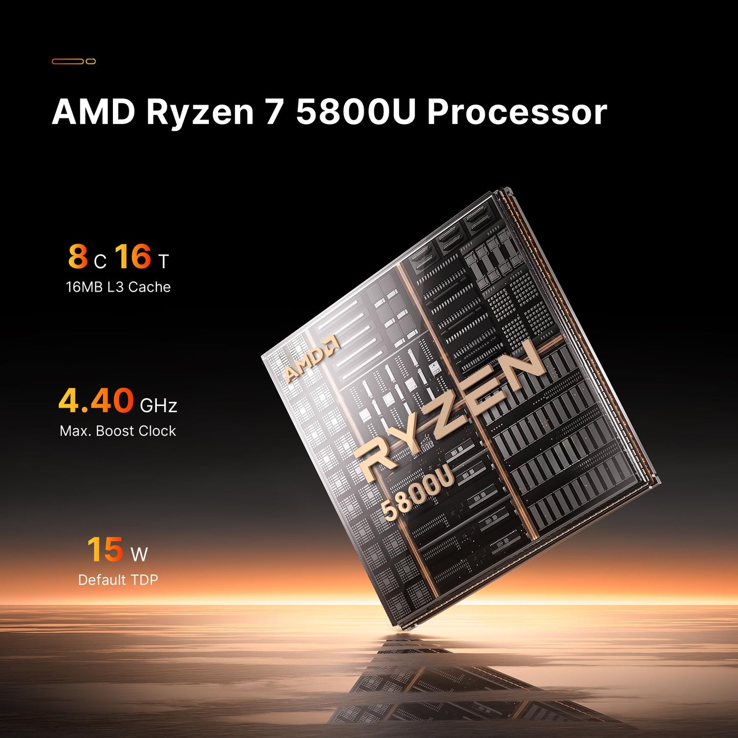 BOSGAME P4 Gaming Mini PC Ryzen 7 5700U 32GB RAM 1TB NVMe M.2 2280 SSD Windows 11 Pro Mini Computers