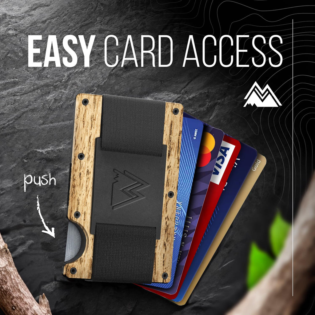 Craques RFID Blocking Minimalist Wallet with Wood Pattern craques