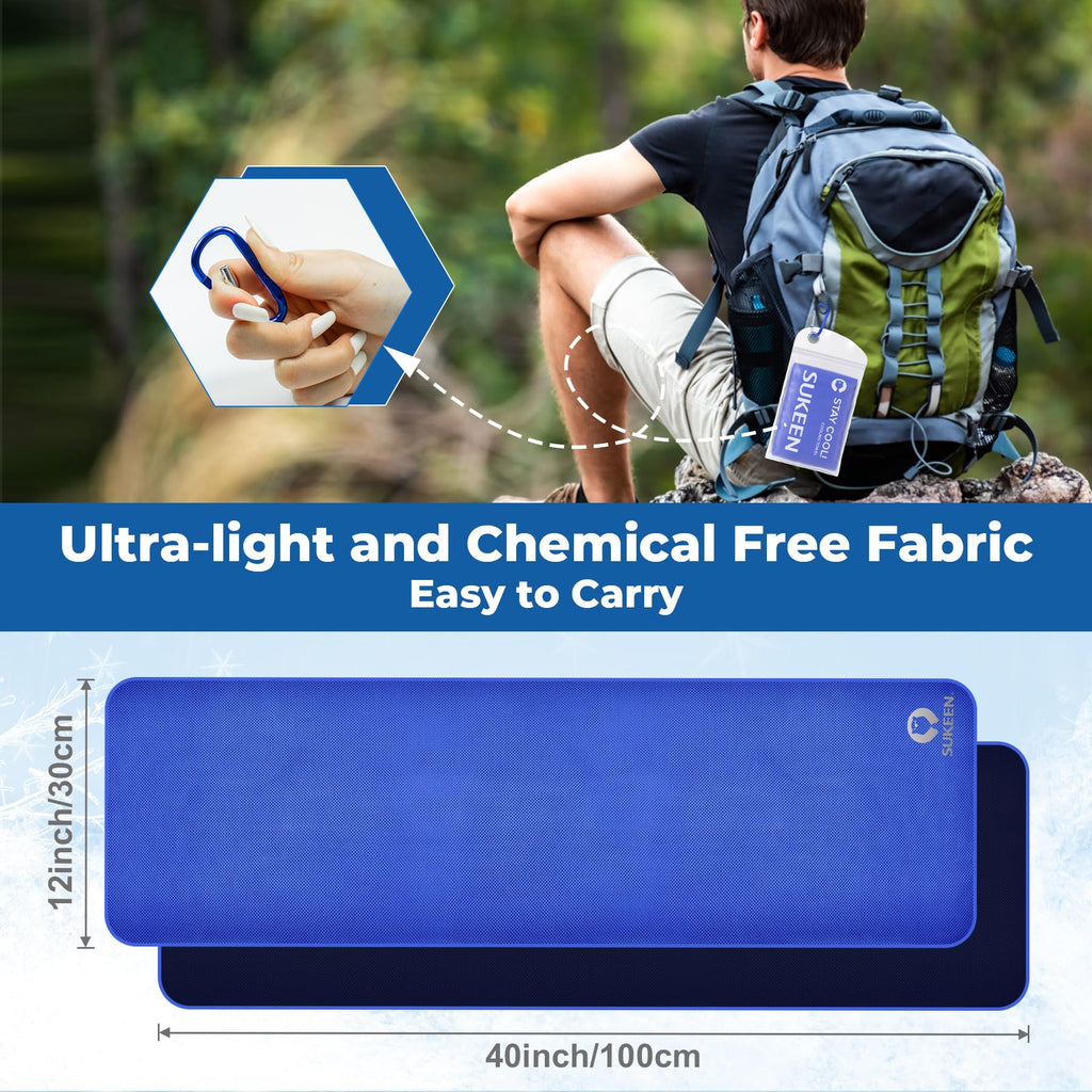 Sukeen [4 Pack] Cooling Towel (40"x12"), Ice Towel, Soft Breathable Chilly Towel - craques