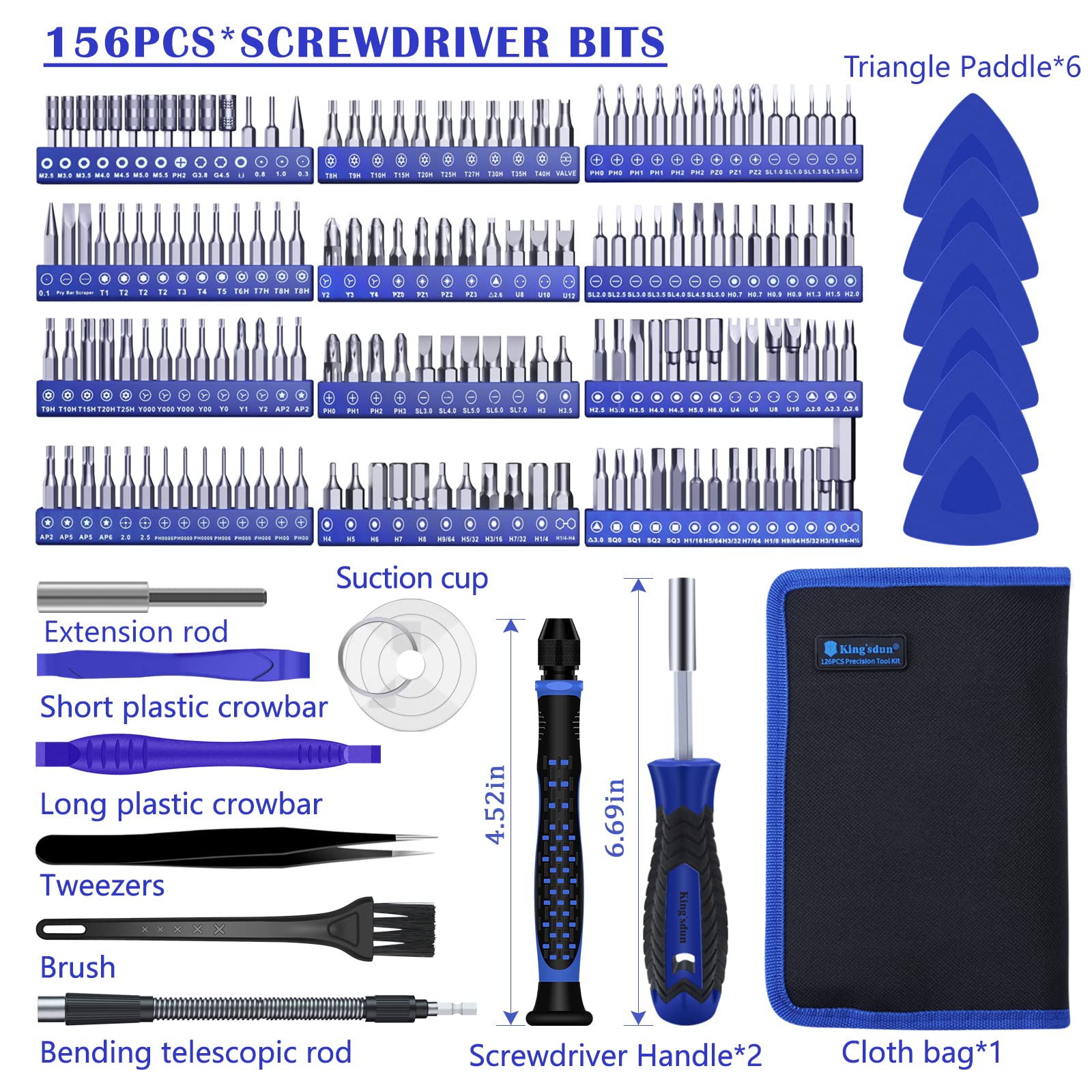 LIFEGOO Precision Screwdriver Set, 117 PCS Small Screwdriver Set Magnetic Electronics Repair Tool Kit - craques