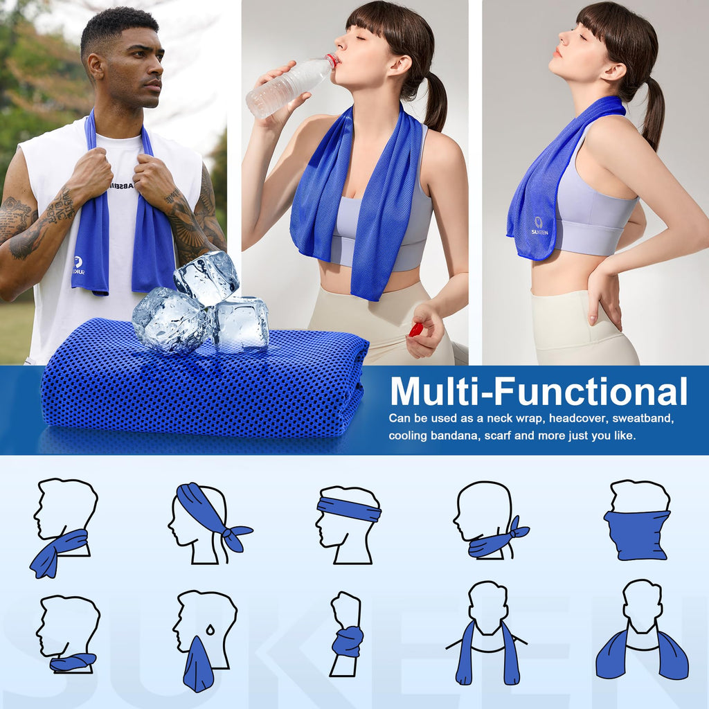 Sukeen [4 Pack] Cooling Towel (40"x12"), Ice Towel, Soft Breathable Chilly Towel - craques