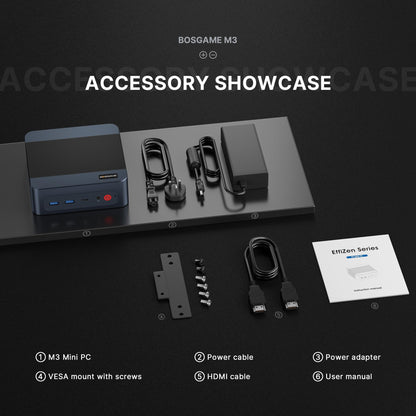 BOSGAME P4 Gaming Mini PC Ryzen 7 5700U 32GB RAM 1TB NVMe M.2 2280 SSD Windows 11 Pro Mini Computers