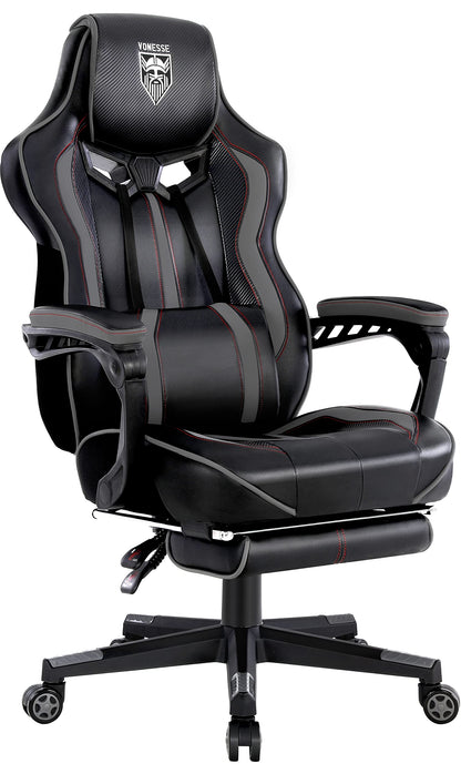 Vonesse Gaming Chair with Footrest Computer Chair