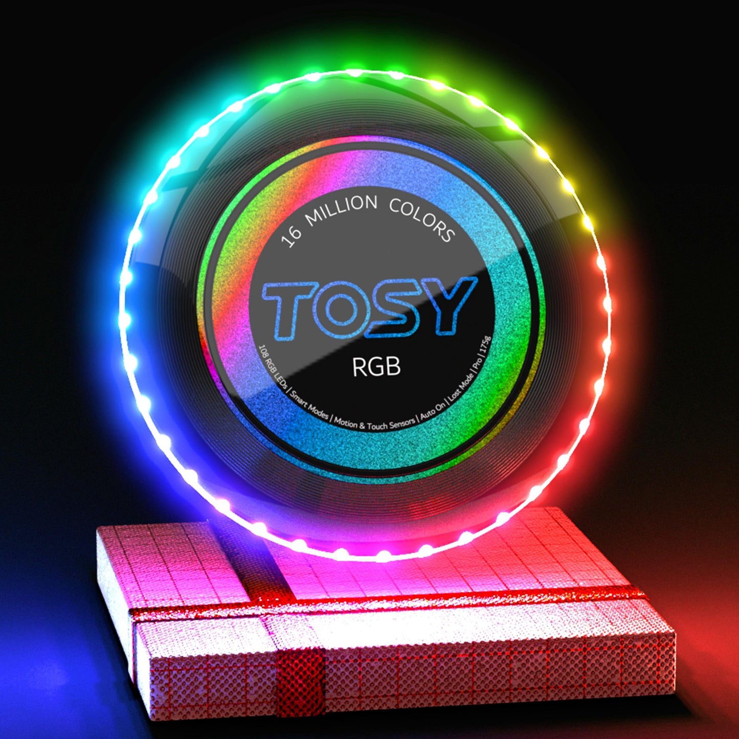 TOSY Flying Disc - 16 Million Color RGB or 36 LEDs, Extremely Bright, Smart Modes