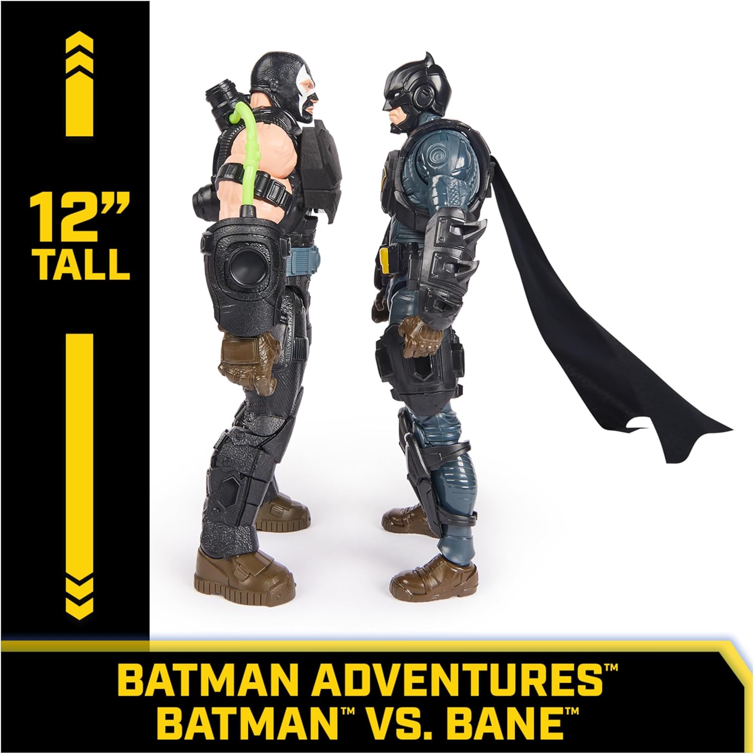 DC Comics, Batman Adventures Battle Pack, Bane and Batman Action Figures Set, 14 Armor Accessories, 12-inch Super Hero Kids Toy for Boys & Girls craques