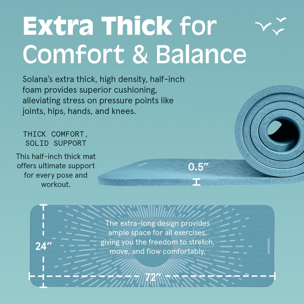 Retrospec Solana Yoga Mat 1/2" Thick - craques