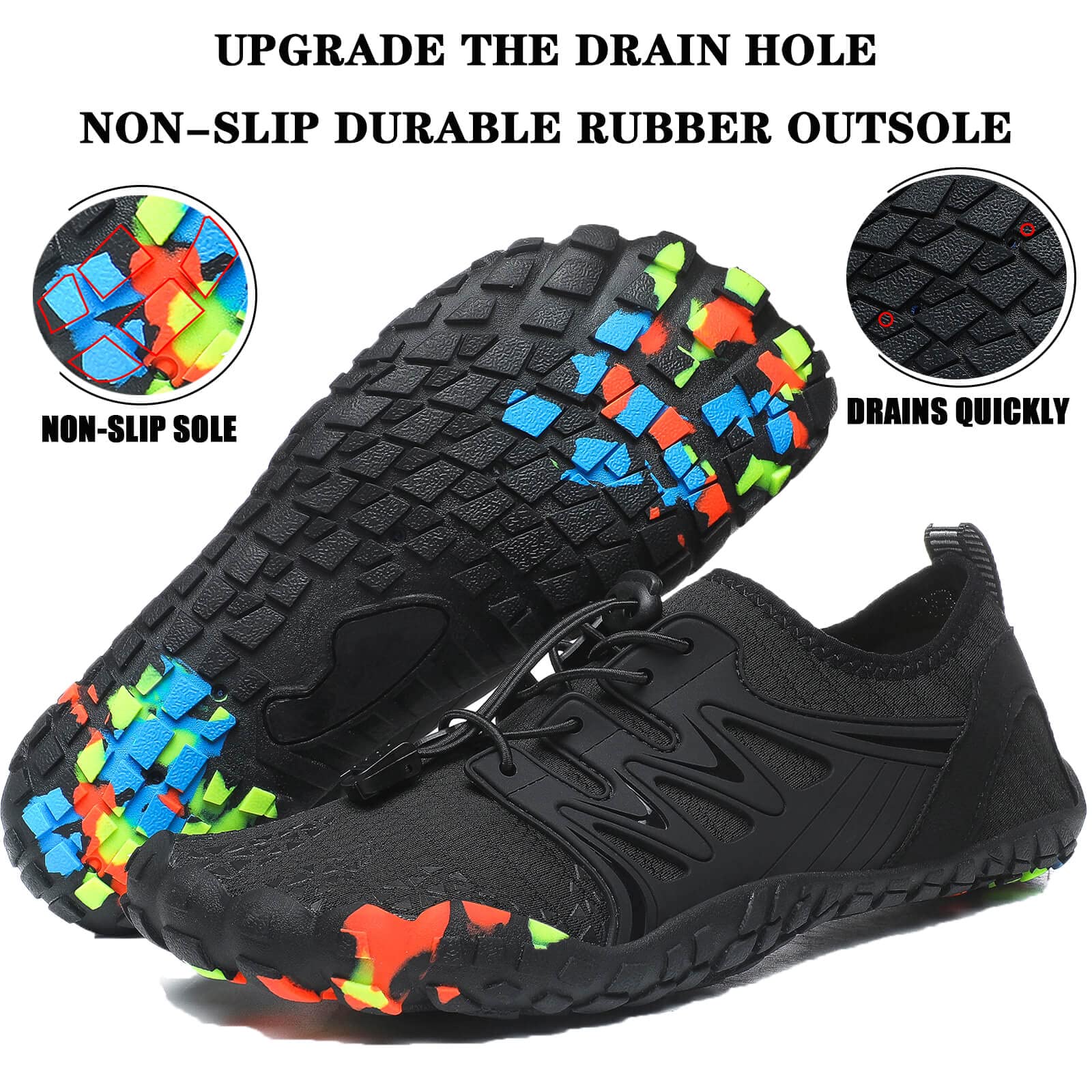 Mens Womens Water Shoes Quick-drying Barefoot Swimming Shoes - craques