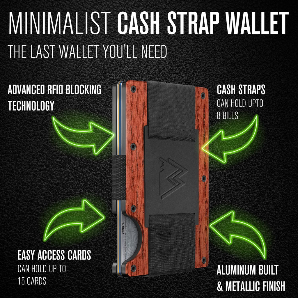 Craques RFID Blocking Minimalist Wallet with Wood Pattern craques