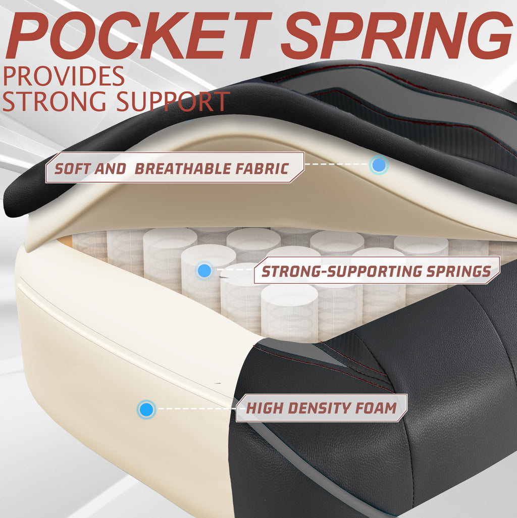 Vonesse Gaming Chair with Footrest by Craques - White & Pink