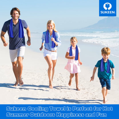 Sukeen [4 Pack] Cooling Towel (40"x12"), Ice Towel, Soft Breathable Chilly Towel