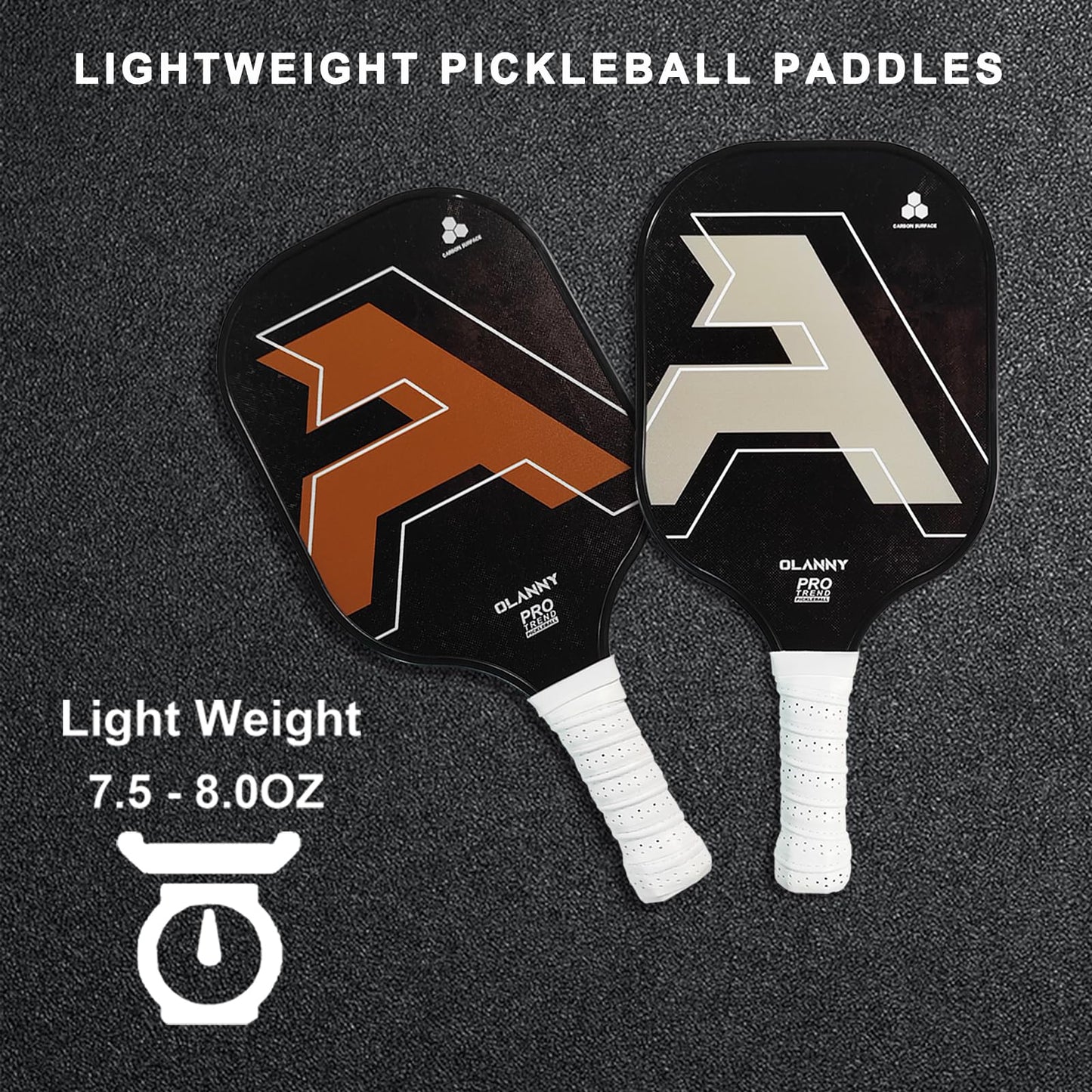 Graphite Pickleball Paddles 4 Pack - Premium Rackets Fiber Face
