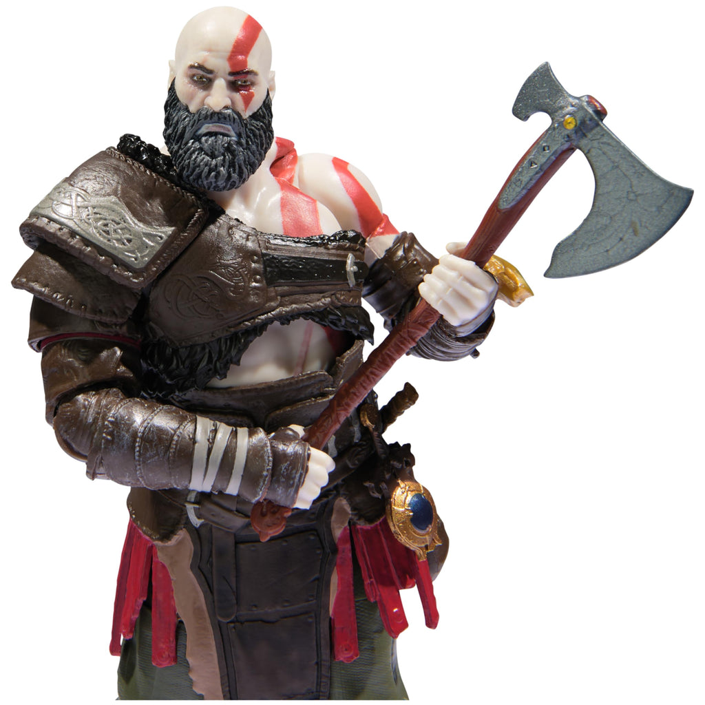 PlayStation God of War Ragnarök, 6” Kratos Action Figure with 5 Accessories, The Shapes Collection, for PS5 Fans & Collectors Ages 17+ - craques