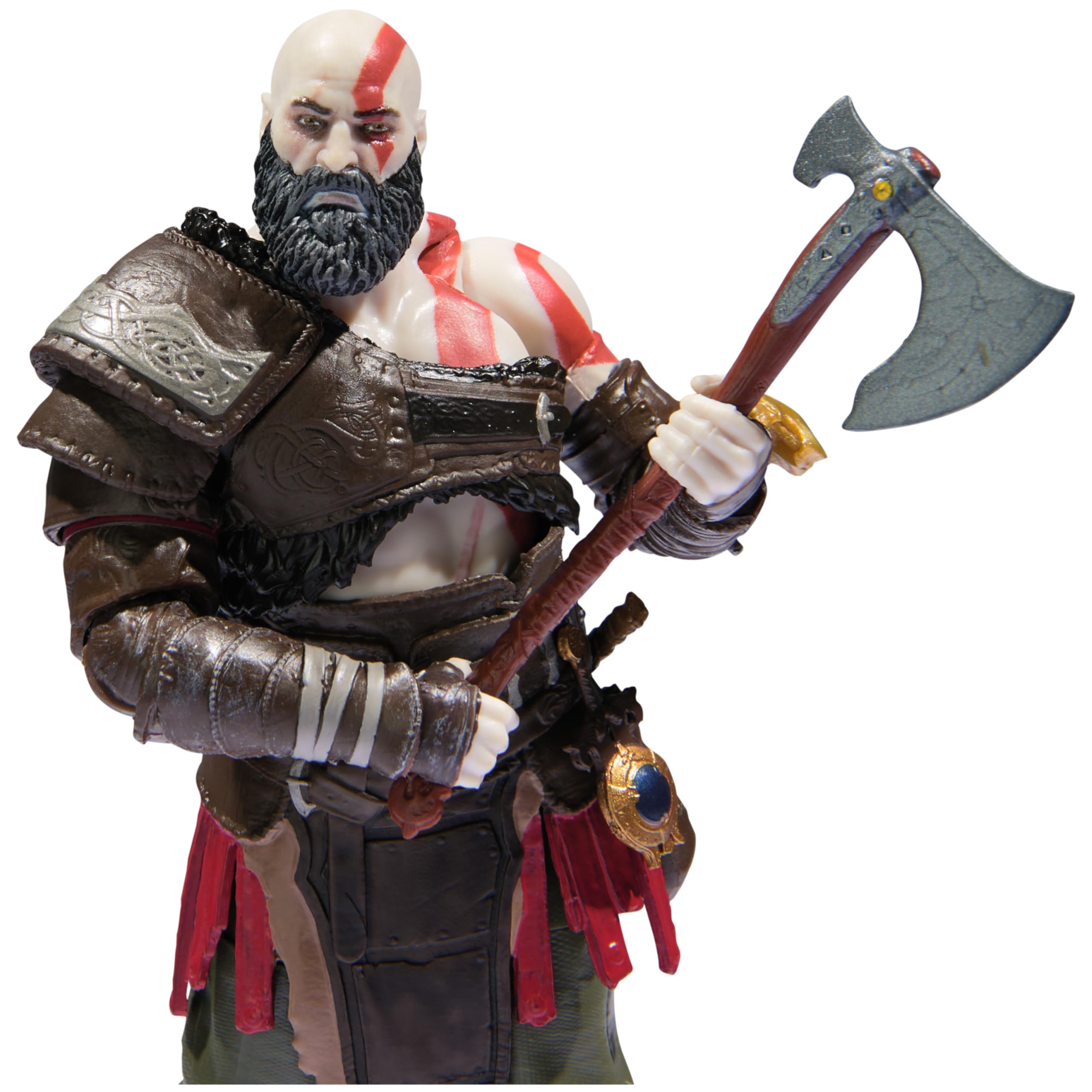 PlayStation God of War Ragnarök, 6” Kratos Action Figure with 5 Accessories, The Shapes Collection, for PS5 Fans & Collectors Ages 17+ - craques