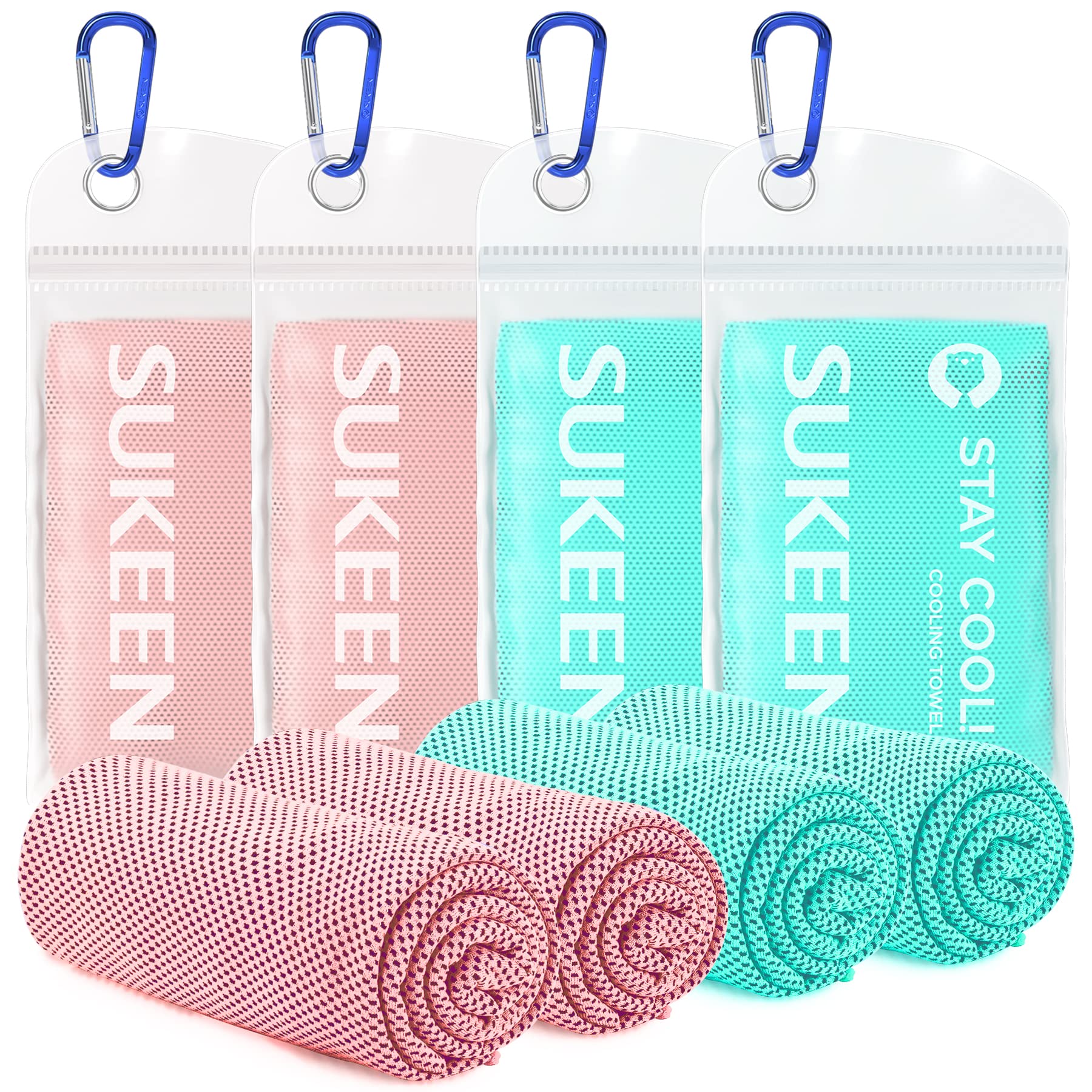 Sukeen [4 Pack] Cooling Towel (40"x12"), Ice Towel, Soft Breathable Chilly Towel - craques