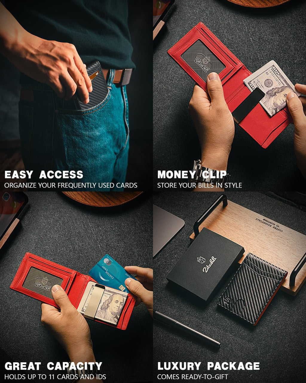 Craques Slim RFID Wallet for Men - Brown Leather craques