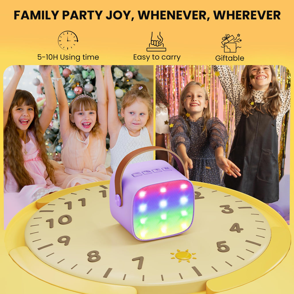 Mini Karaoke Machine for Kids Adults, Portable Bluetooth Speaker - craques