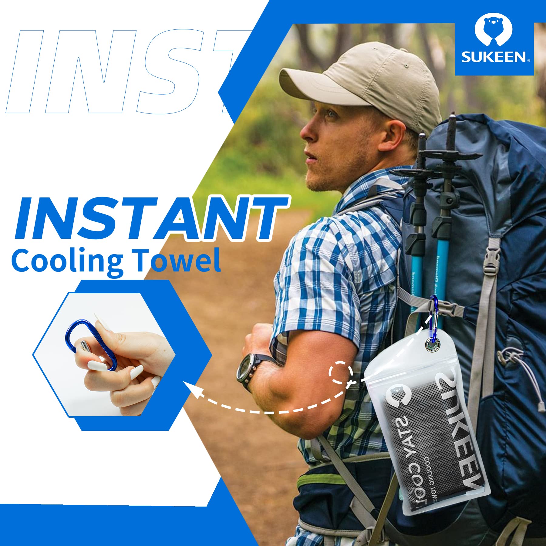 Sukeen [4 Pack] Cooling Towel (40"x12"), Ice Towel, Soft Breathable Chilly Towel - craques