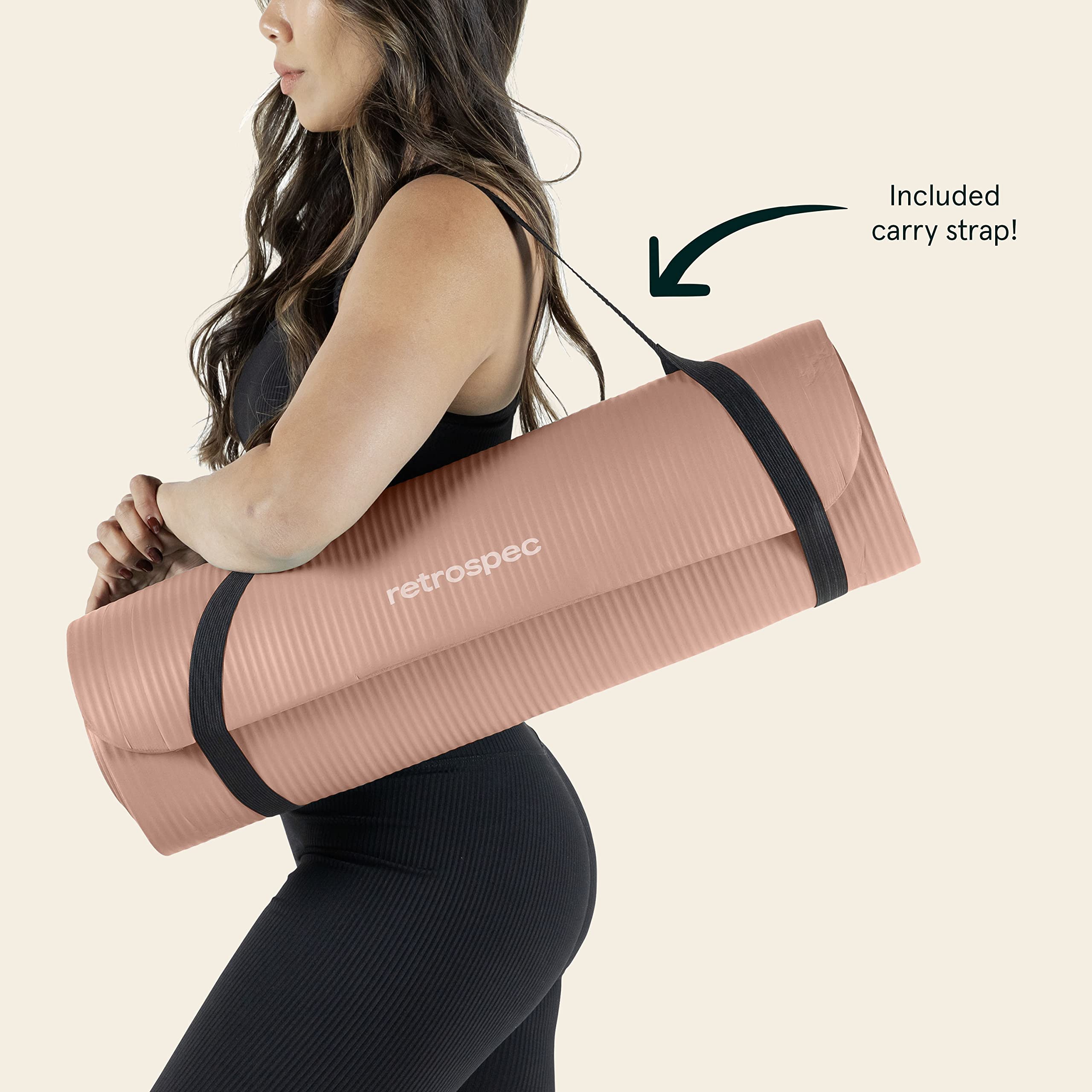 Retrospec Solana Yoga Mat 1/2" Thick - craques