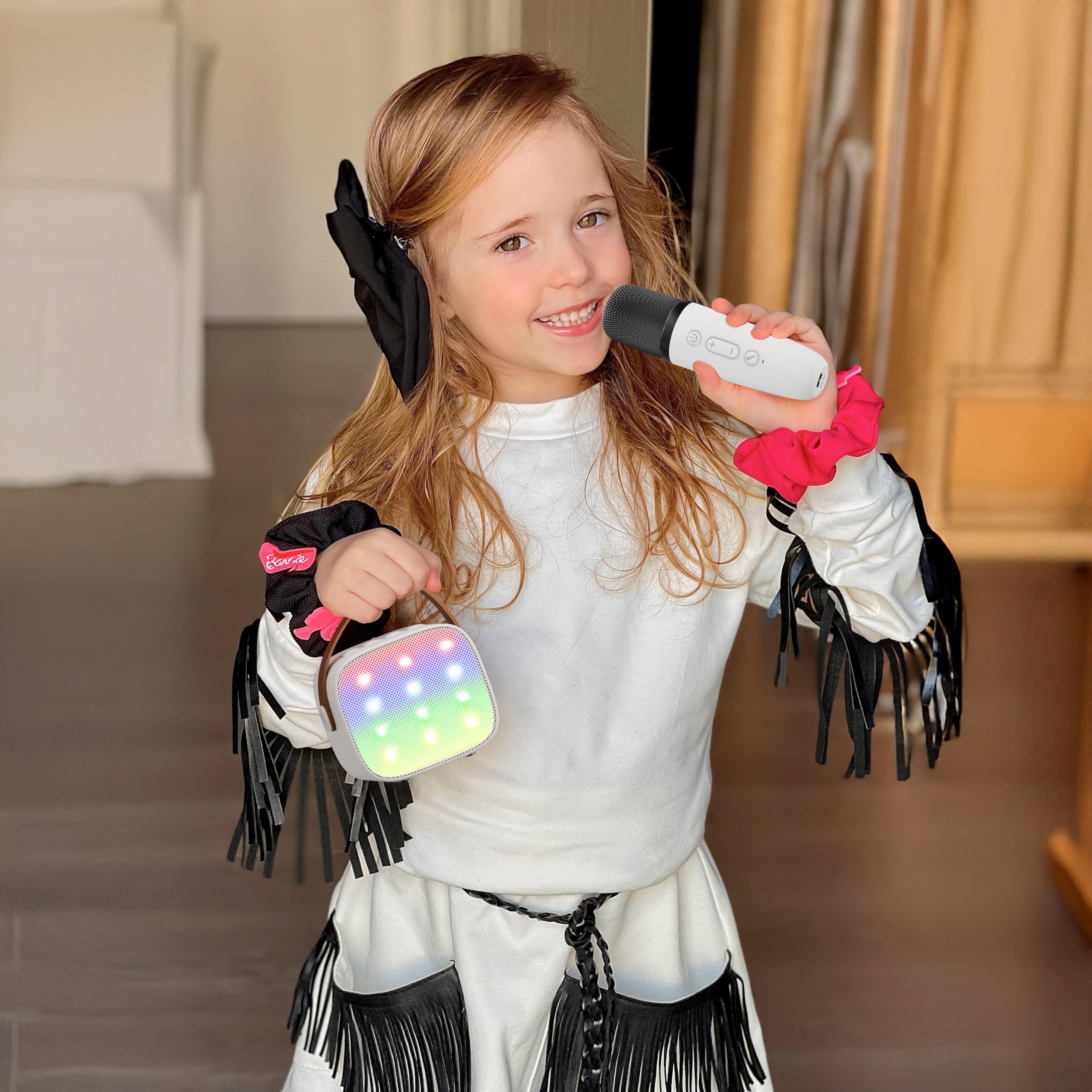 Mini Karaoke Machine for Kids Adults, Portable Bluetooth Speaker - craques