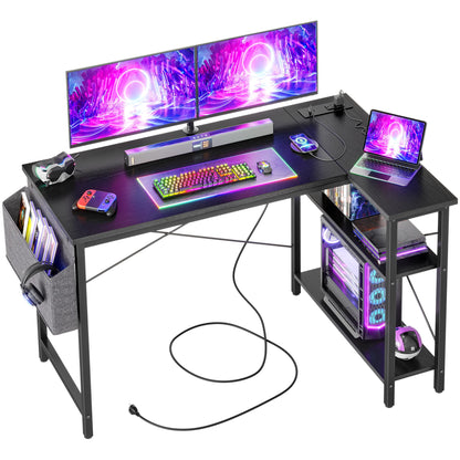 BEXEVUE Computer Desk with Power Outlets
